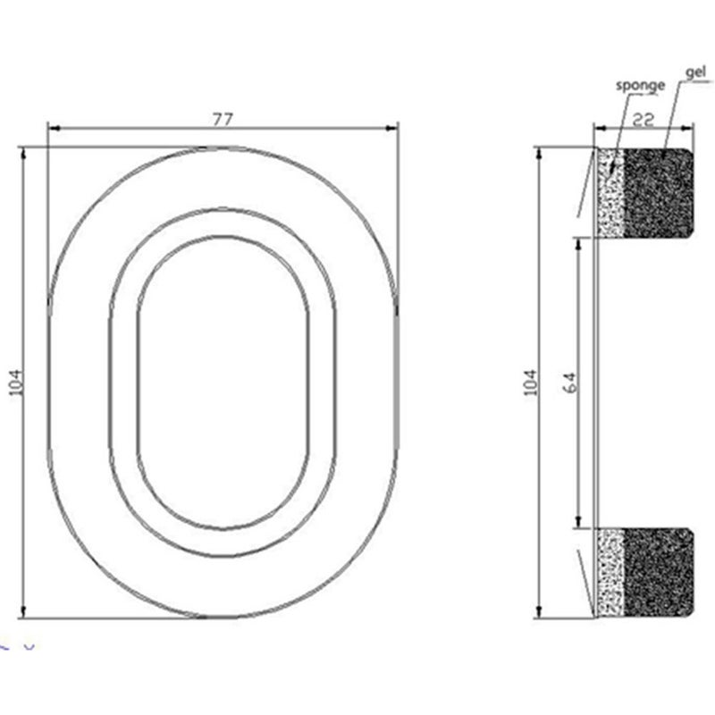 UFQ Comfort Gel Undercut Ear Seals for UFQ Dxxxd Clxxk Kxxe Avcxxm Pxxxt-USA AXA Flixxxcom Fxxo Aviation Headsets with Premium Deluxe Velours Cloth Ear Seal Covers - Image 3